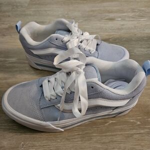 Vans Knu Stack Vintage Satin Suede Platform Dream Blue